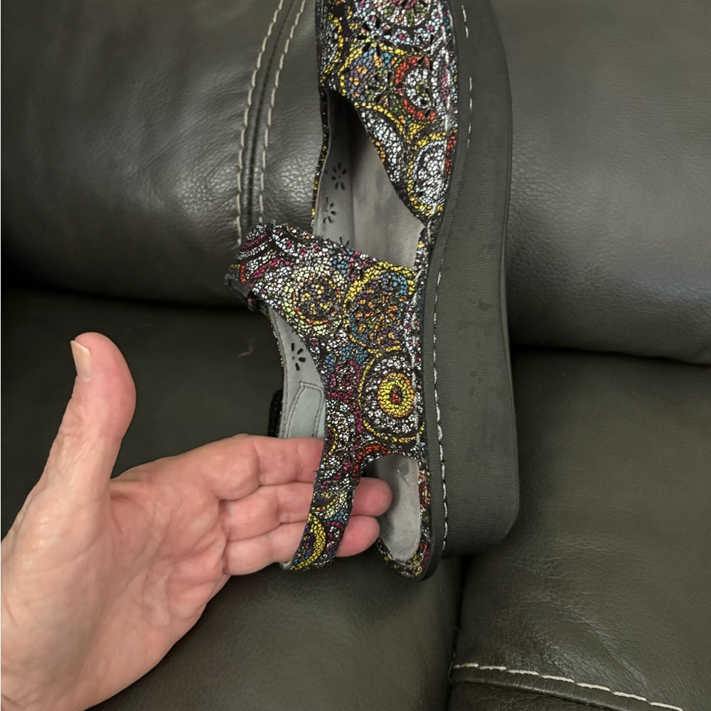 Alegria Women’s Mary Jane Style Multicolor Patterned Shoes - Picture 9 of 15